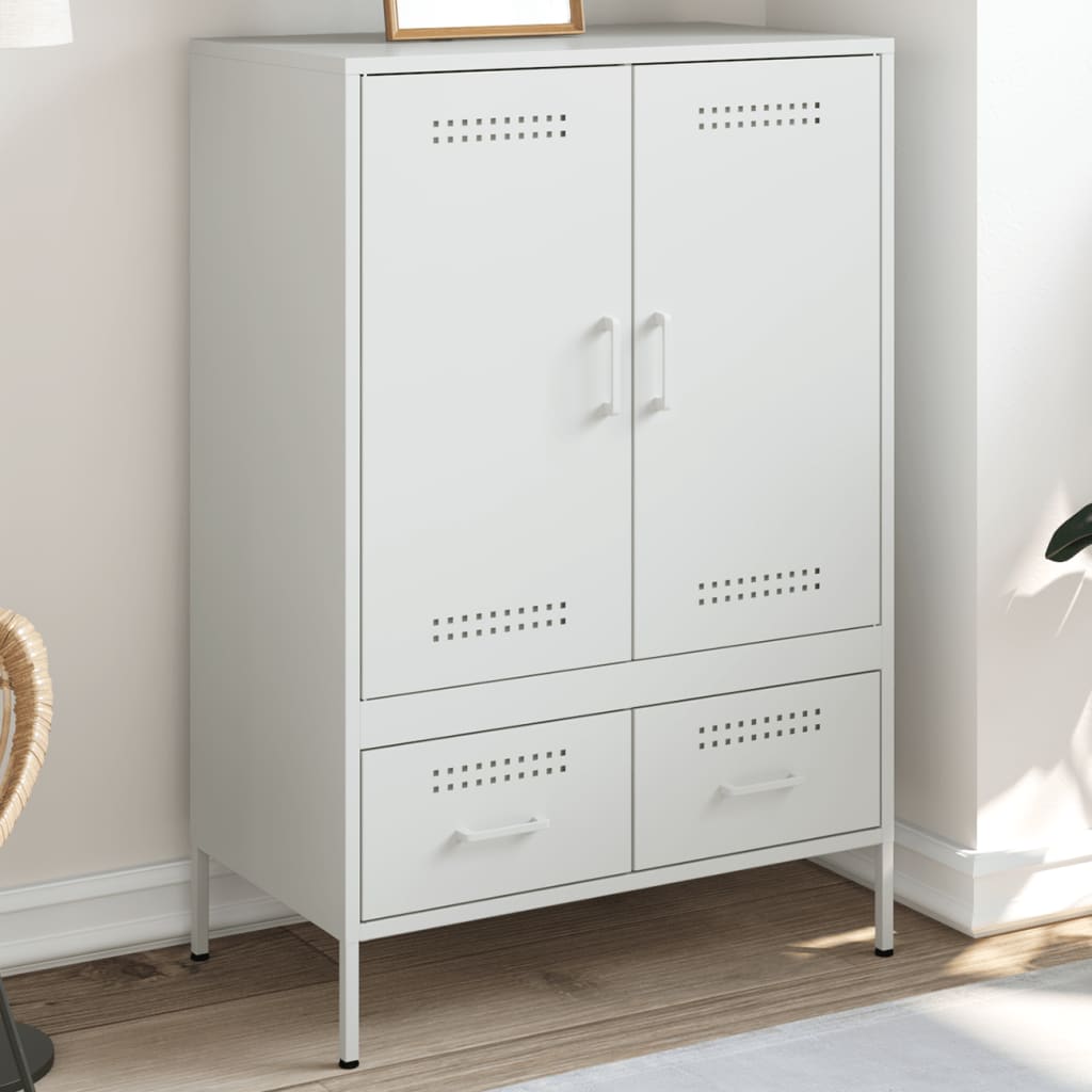 JUNG Vida Highboard Weiß 68x39x101,5 cm Stahl