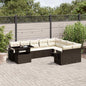 JUNG Vida 10-tlg. Garten-Sofagarnitur mit Kissen Braun Poly Rattan