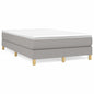 JUNG Vida Boxspringbett mit Matratze Hellgrau 120x190 cm Stoff