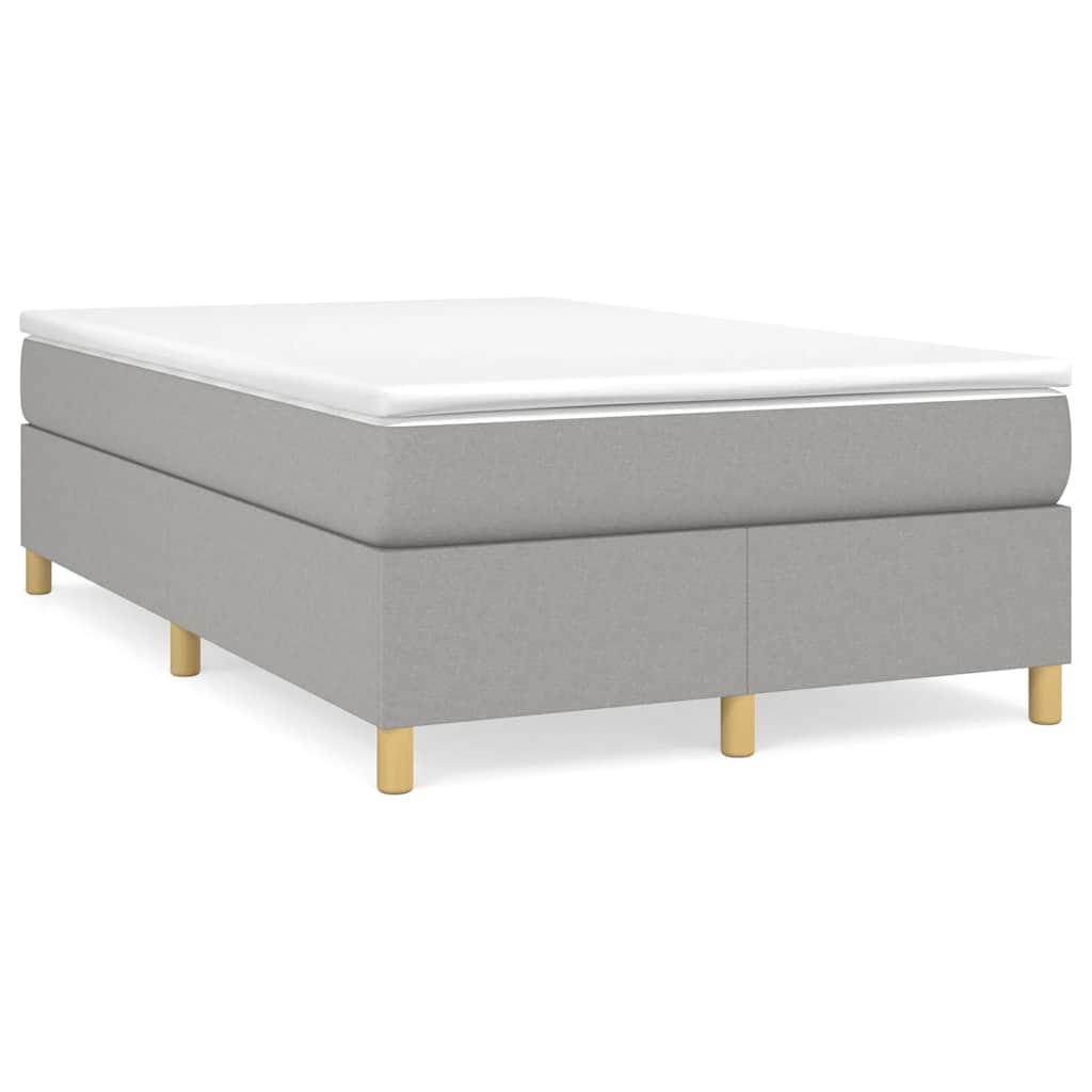 JUNG Vida Boxspringbett mit Matratze Hellgrau 120x190 cm Stoff