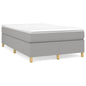 JUNG Vida Boxspringbett mit Matratze Hellgrau 120x190 cm Stoff