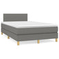 JUNG Vida Boxspringbett mit Matratze Dunkelgrau 120x190 cm Stoff