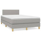 JUNG Vida Boxspringbett mit Matratze Hellgrau 120x190 cm Stoff