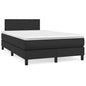 JUNG Vida Boxspringbett mit Matratze Schwarz 120x190 cm Kunstleder