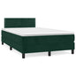 JUNG Vida Boxspringbett mit Matratze Dunkelgrün 120x190 cm Samt