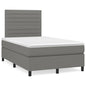 JUNG Vida Boxspringbett mit Matratze Dunkelgrau 120x190 cm Stoff