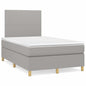 JUNG Vida Boxspringbett mit Matratze Hellgrau 120x190 cm Stoff