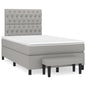 JUNG Vida Boxspringbett mit Matratze Hellgrau 120x190 cm Stoff