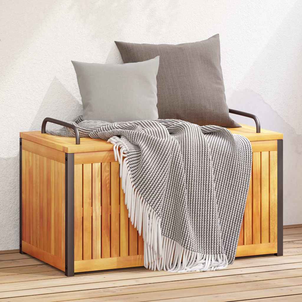 JUNG Vida Gartenbox 85x45x45/53 cm Massivholz Akazie und Stahl