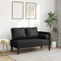 JUNG Vida Chaiselongue mit Kissen Schwarz Kunstleder