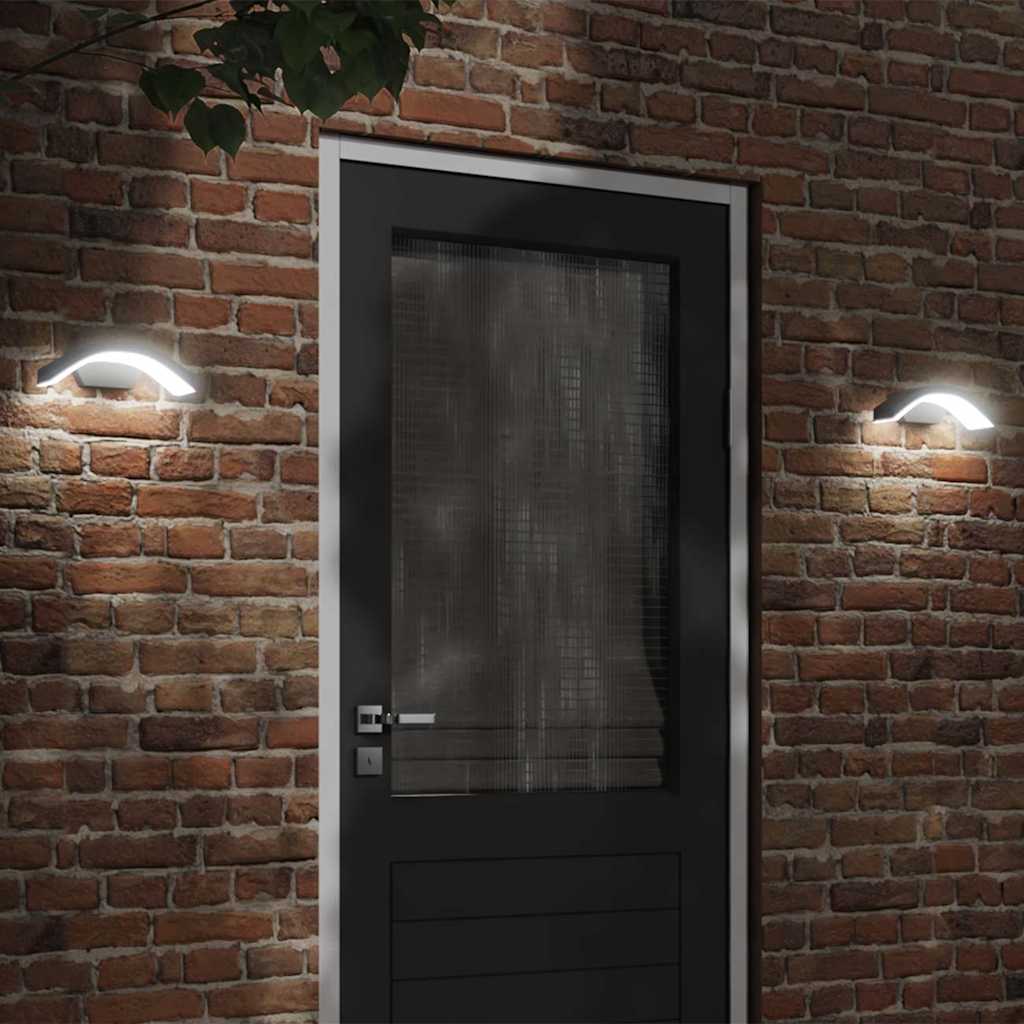 JUNG Vida LED-Außenwandleuchten 2 Stk. Schwarz Aluminiumdruckguss