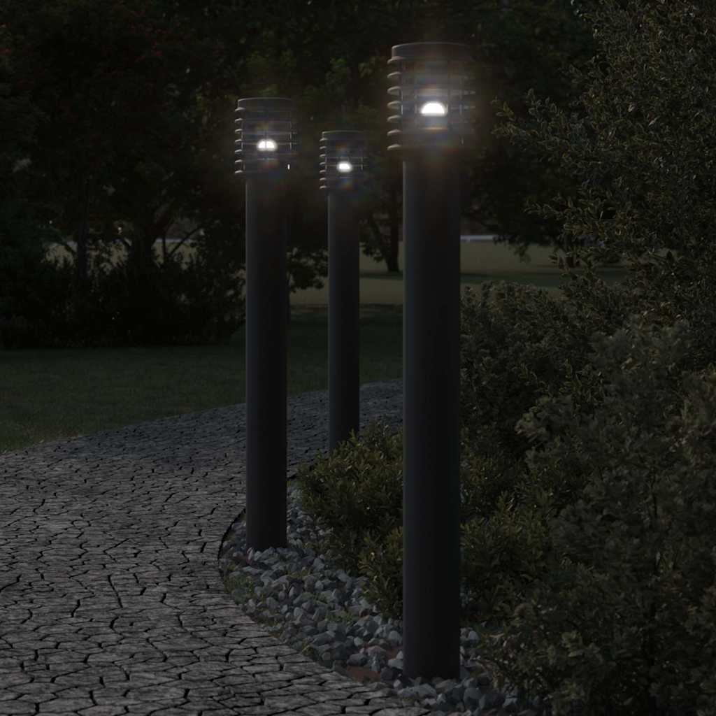 JUNG Vida Wegeleuchten 3 Stk. Schwarz 110 cm Edelstahl