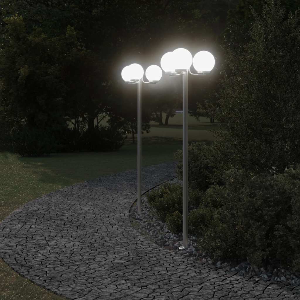 JUNG Vida Wegeleuchten 2 Stk. Silbern 215 cm Edelstahl