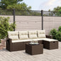 JUNG Vida 6-tlg. Garten-Sofagarnitur mit Kissen Braun Poly Rattan