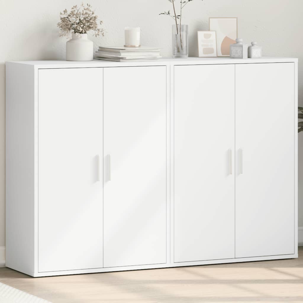 JUNG Vida Sideboards 2 Stk. Weiß 60x31x84 cm Holzwerkstoff