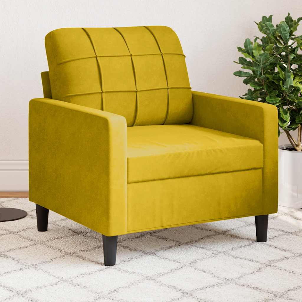 JUNG Vida Sessel Gelb 60 cm Samt