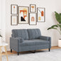 JUNG Vida 2-Sitzer-Sofa mit Zierkissen Dunkelgrau 120 cm Samt
