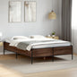 JUNG Vida Bettgestell Braun Eichen-Optik 160x200 cm Holzwerkstoff Metall