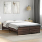 JUNG Vida Bettgestell Braun Eichen-Optik 120x190 cm Holzwerkstoff Metall