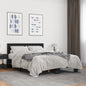 JUNG Vida Bettgestell Schwarz 140x200 cm Holzwerkstoff und Metall