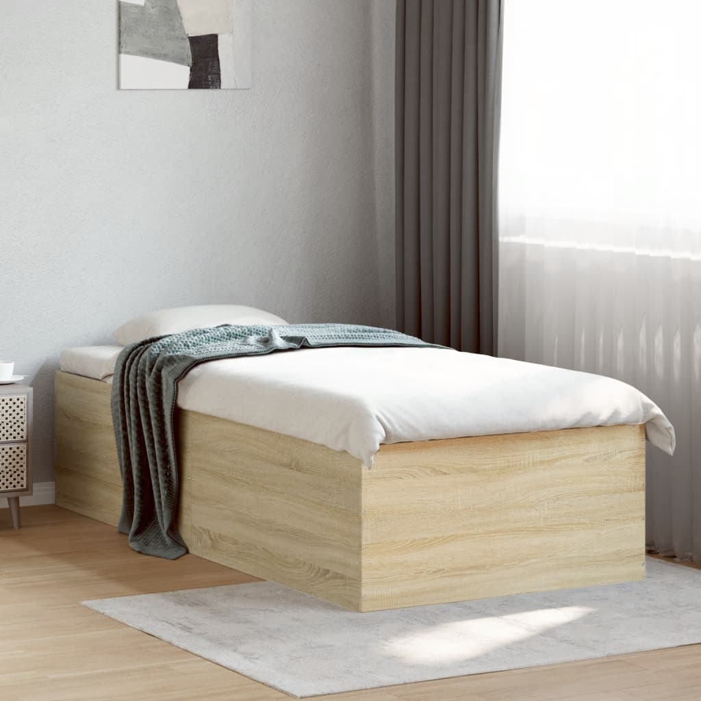 JUNG Vida Bettgestell Sonoma-Eiche 100x200 cm Holzwerkstoff