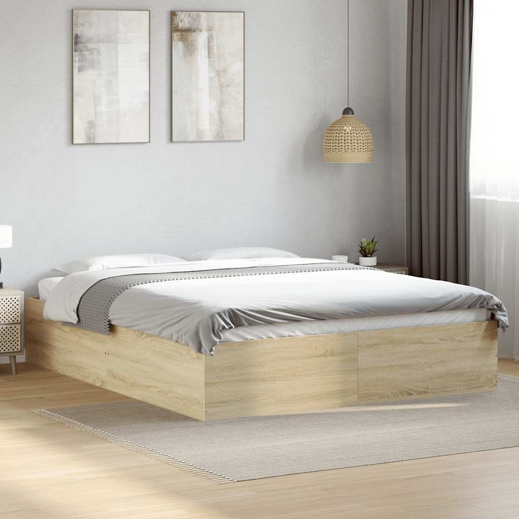 JUNG Vida Bettgestell Sonoma-Eiche 150x200 cm Holzwerkstoff