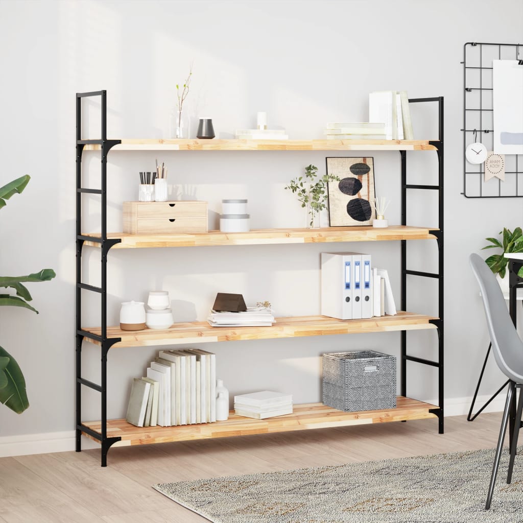 JUNG Vida Schweberegale 3 Stk. 140x30x4 cm Massivholz Akazie Unbehandelt