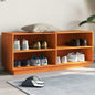 JUNG Vida Schuhschrank Wachsbraun 110x34x45 cm Massivholz Kiefer