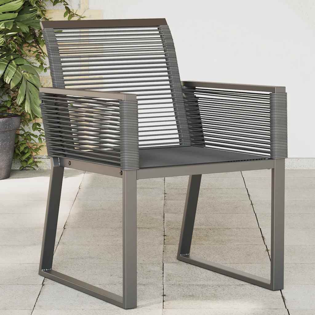 JUNG Vida Gartenstühle 4 Stk. Schwarz Poly Rattan