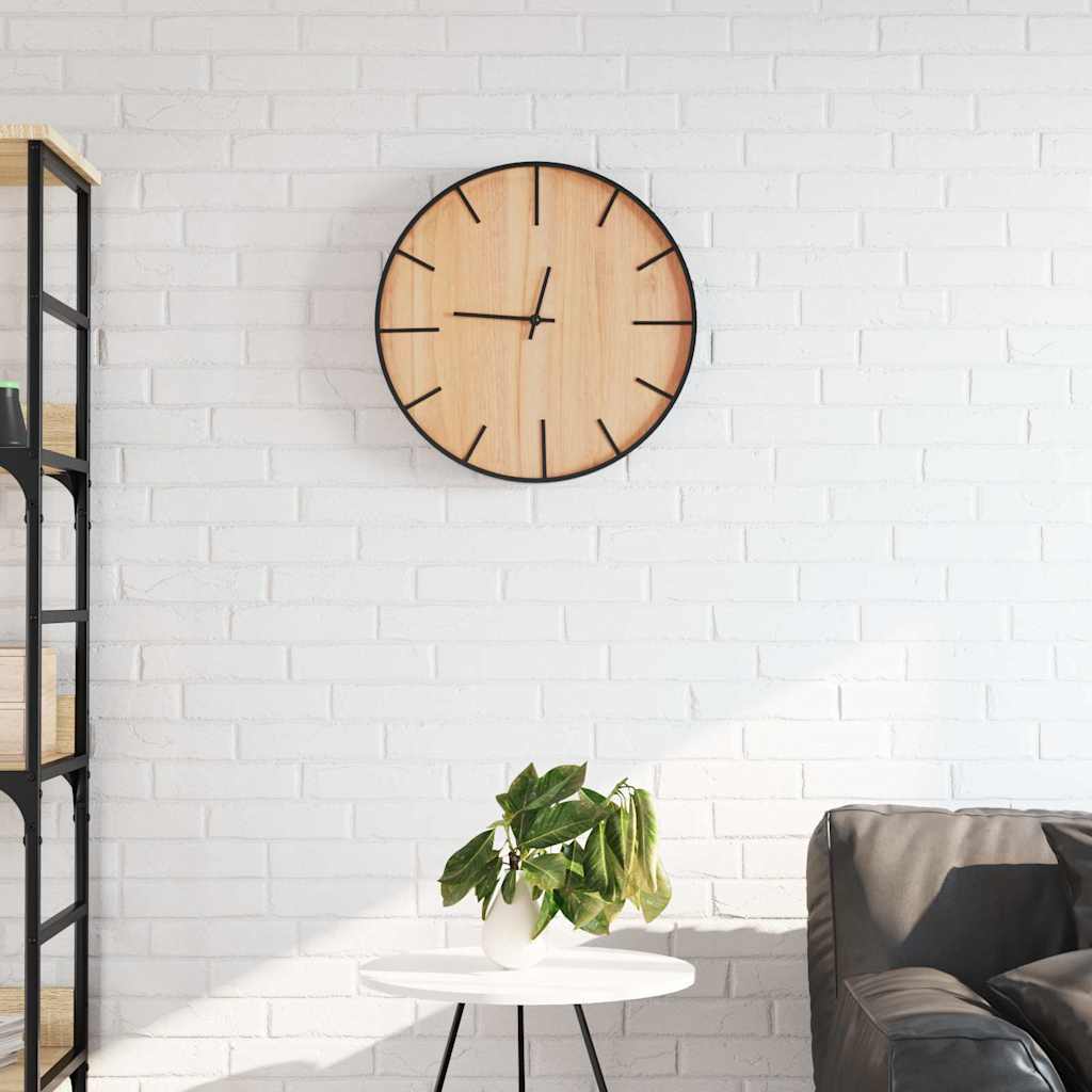 JUNG Vida Wanduhr Braun Ø39 cm Eisen und Holzwerkstoff