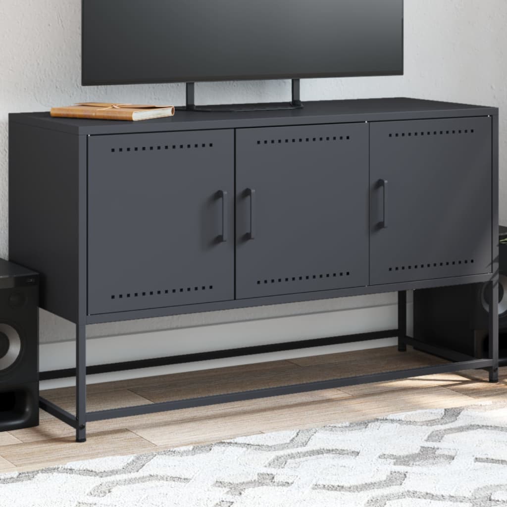 JUNG Vida TV-Schrank Anthrazit 100,5x39x60,5 cm Stahl
