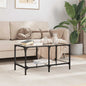 JUNG Vida Couchtisch mit Glasplatte Transparent 78,5x40x40 cm Stahl