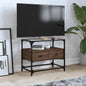 JUNG Vida TV-Schrank mit Glasplatte Braun Eiche 60x35x51 cm Holzwerkstoff