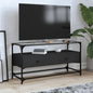 JUNG Vida TV-Schrank mit Glasplatte Schwarz 98x35x51 cm Holzwerkstoff