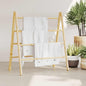 JUNG Vida Doppel-Handtuchleiter mit 4 Sprossen 90x50x100 cm Bambus