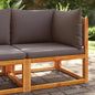 JUNG Vida Gartensofa-Ecke mit Kissen Holz Akazie & Seil