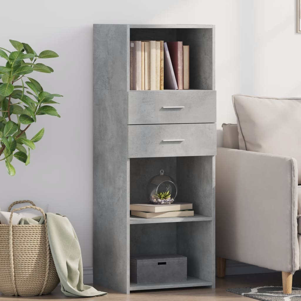 JUNG Vida Highboard Betongrau 45x42,5x124 cm Holzwerkstoff