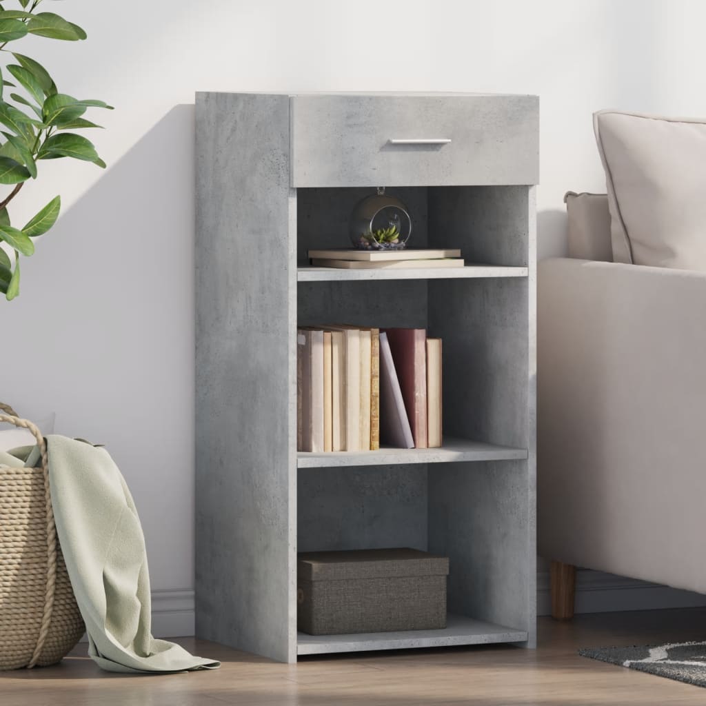 JUNG Vida Sideboard Betongrau 45x42,5x93 cm Holzwerkstoff