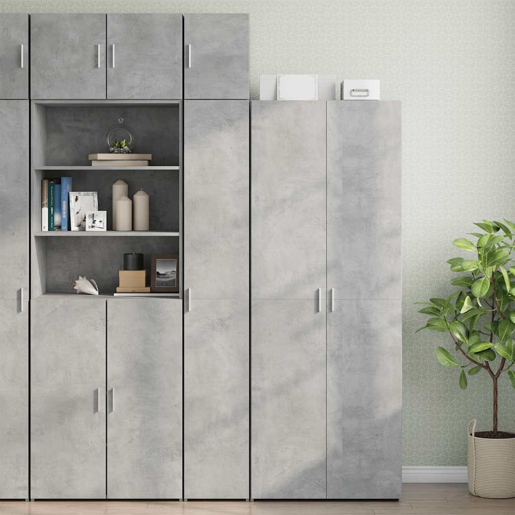 JUNG Vida Hochschrank Schmal Betongrau 30x42,5x225 cm Holzwerkstoff