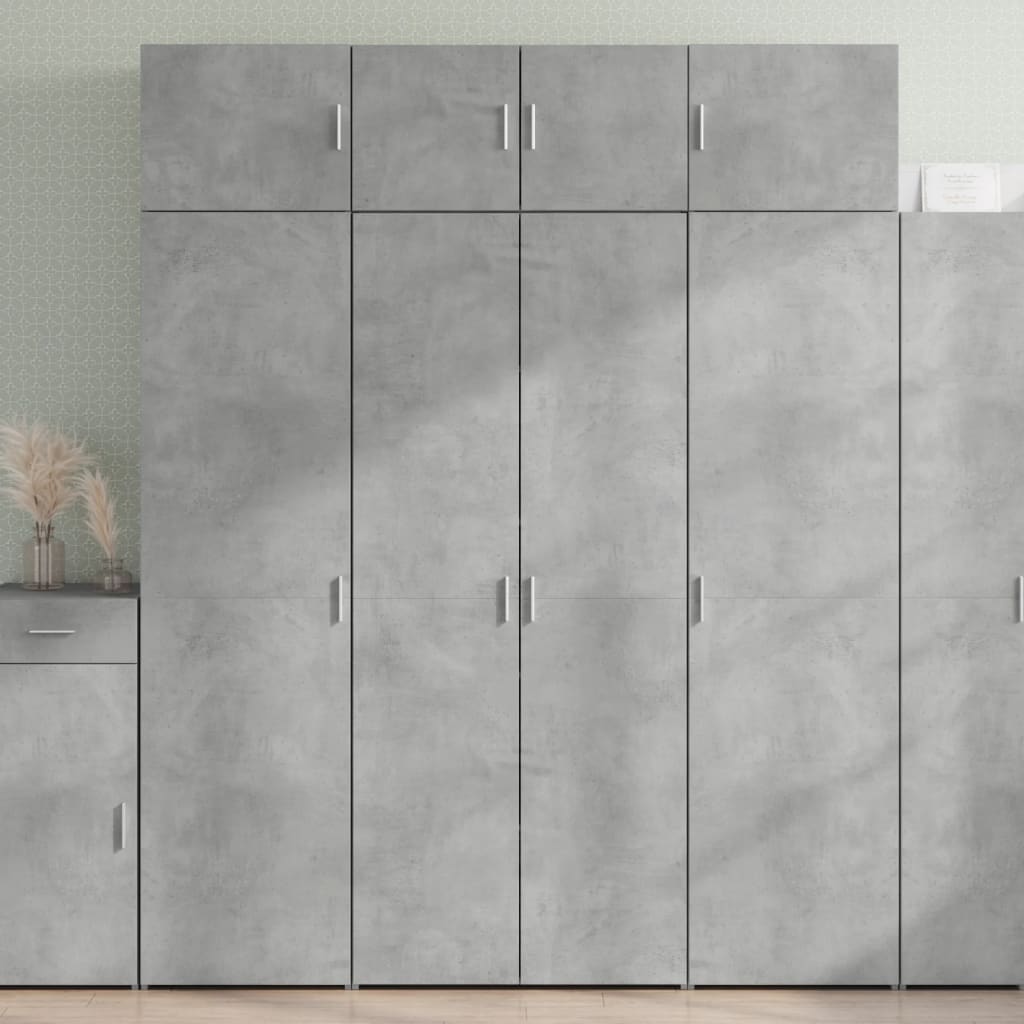 JUNG Vida Highboard Betongrau 80x42,5x185 cm Holzwerkstoff