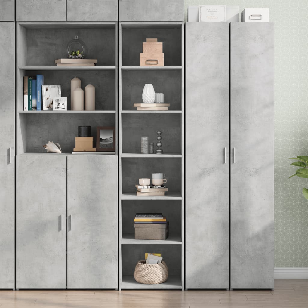 JUNG Vida Highboard Betongrau 45x41x185 cm Holzwerkstoff