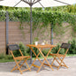 JUNG Vida 3-tlg. Bistro-Set Schwarz Poly Rattan und Massivholz