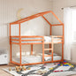 JUNG Vida Etagenbett mit Dach Wachsbraun 90x190 cm Massivholz Kiefer