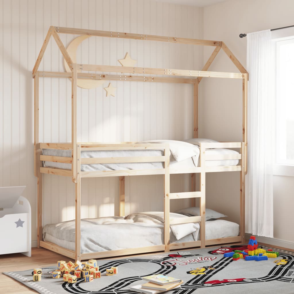 JUNG Vida Etagenbett mit Dach 75x190 cm Massivholz Kiefer
