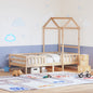 JUNG Vida Massivholzbett mit Dach 90x190 cm Kiefer