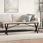 JUNG Vida Couchtisch X-Gestell 160x40x45 cm Massivholz Kiefer & Stahl