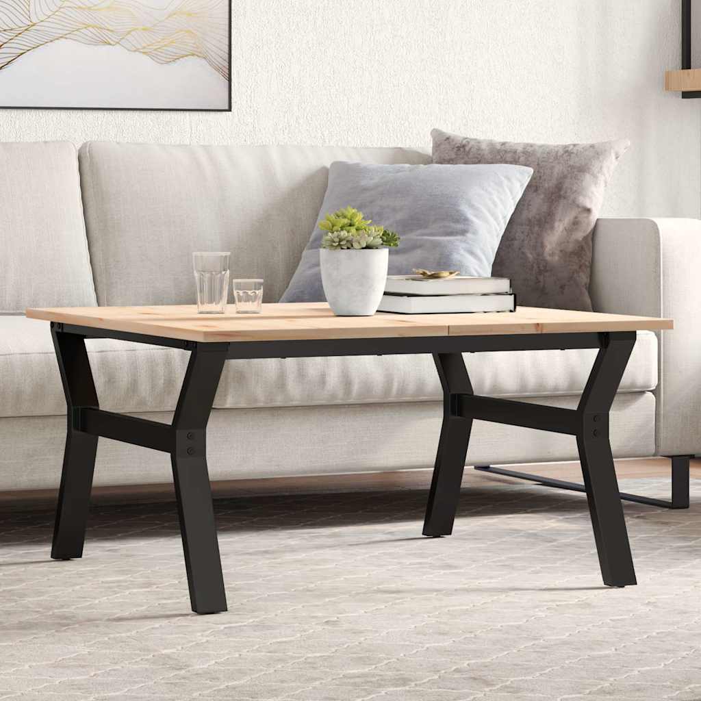 JUNG Vida Couchtisch Y-Gestell 90x90x45cm Massivholz Kiefer und Stahl