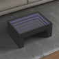 JUNG Vida Couchtisch mit Infinity-LED Schwarz 70x50x30 cm