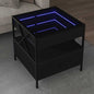 JUNG Vida Couchtisch mit Infinity-LED Schwarz 50x50x51 cm