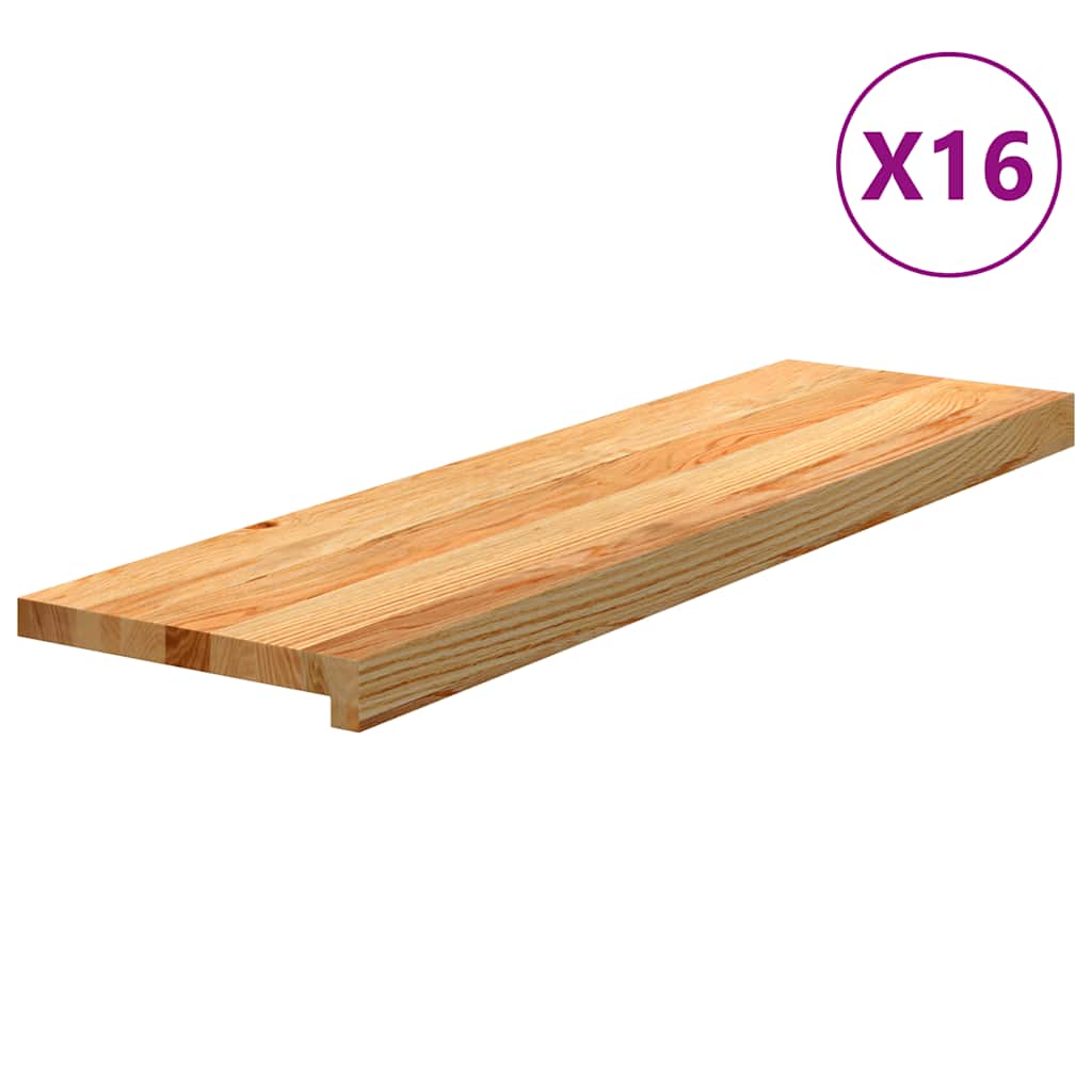 JUNG Vida Treppenstufen 16 Stk. Hellbraun 90x25x2 cm Massivholz Eiche